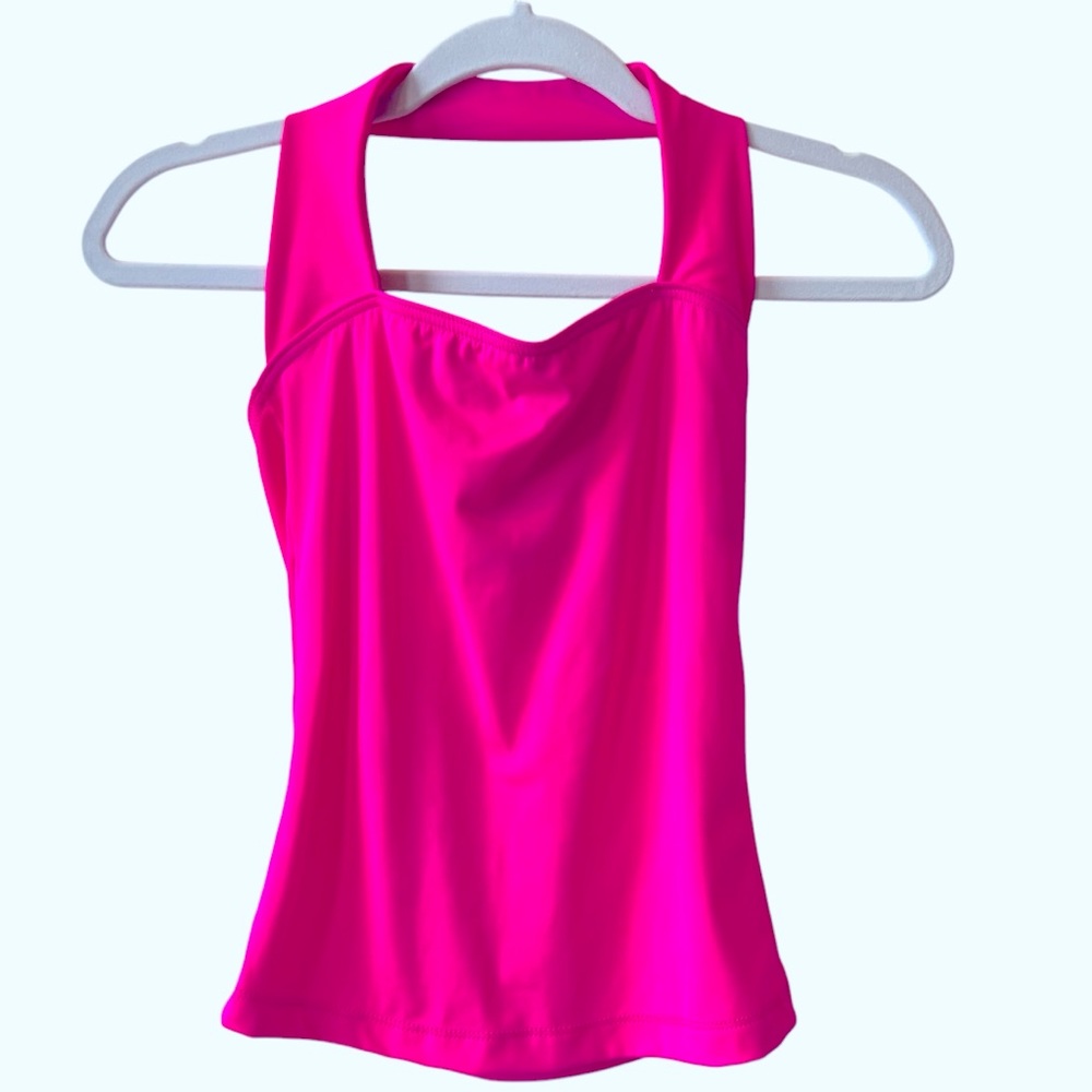 Balera Dancewear Hot Pink Halter Tank Top Child L